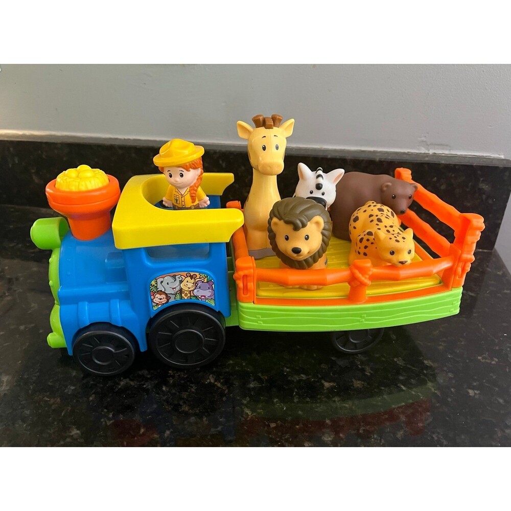 Fisher Price Little People Zoo Train Safari Choo Choo Truck Animal Sounds